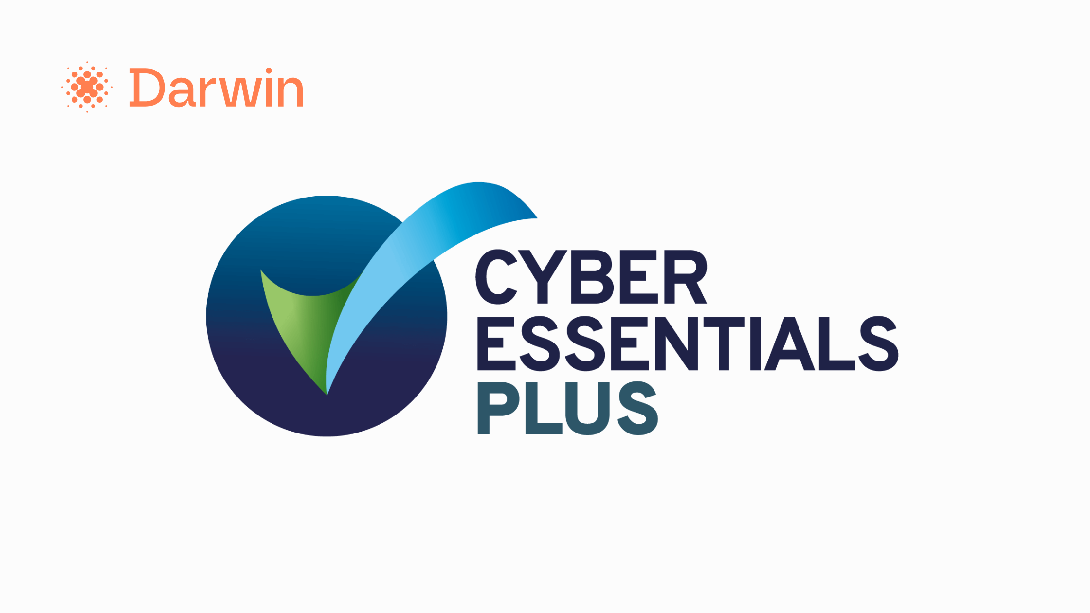 Darwin Cyber Essentials Plus Blog Image Darwin logo above Cyber Essentials Plus logo